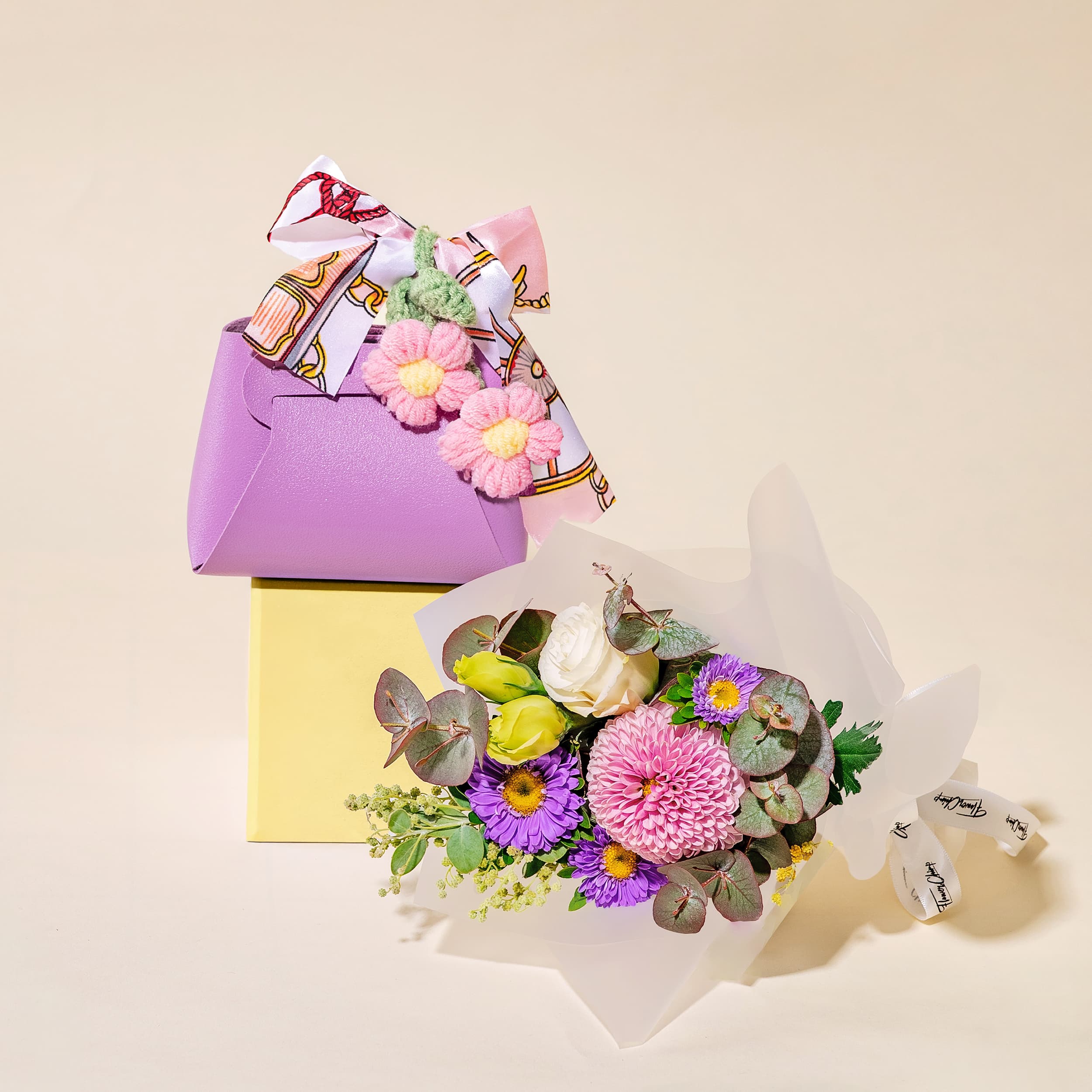 Petite Charm Gift Set (Twilly Bags With Flowers)