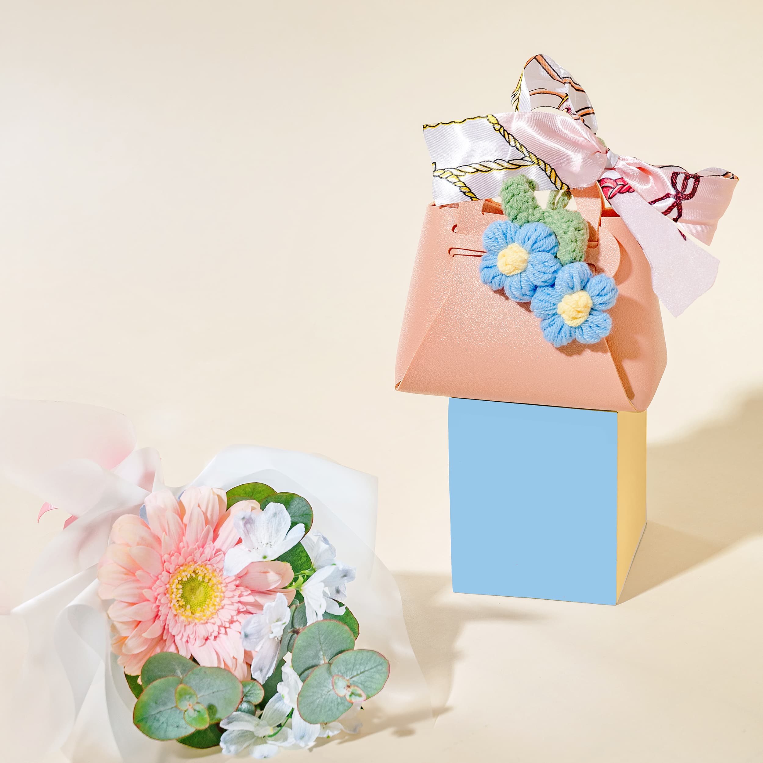 Petite Charm Gift Set (Twilly Bags With Flowers)