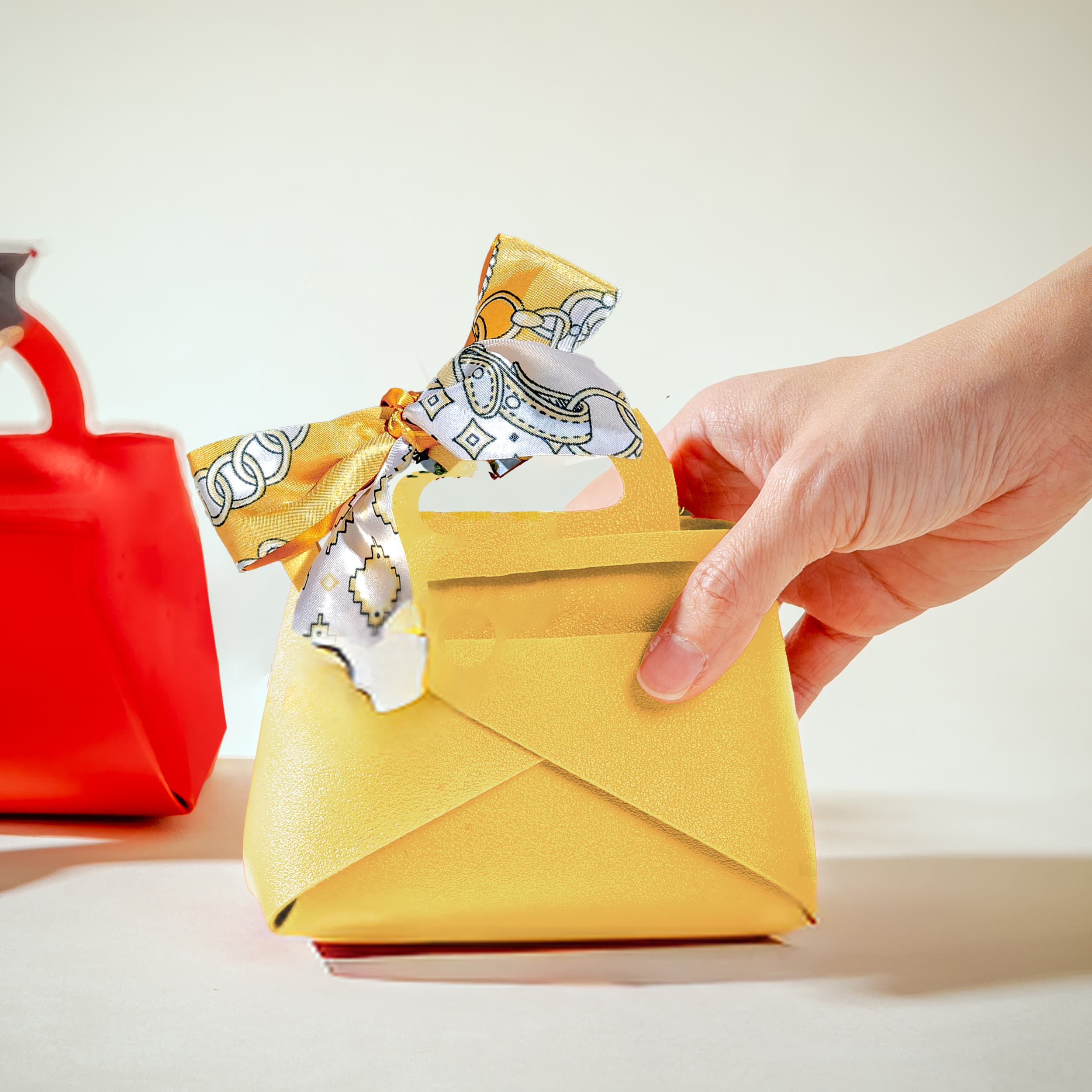 Petite Radiance Gift Set (Twilly Bag With Flowers, Chocolate & Charm)