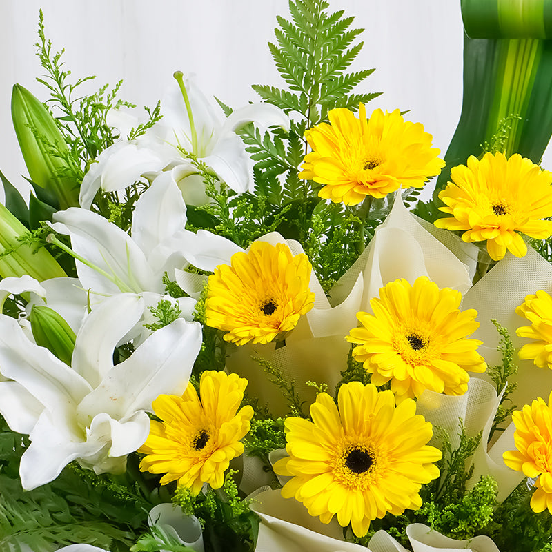 Golden Solace Condolence | Funeral Flowers