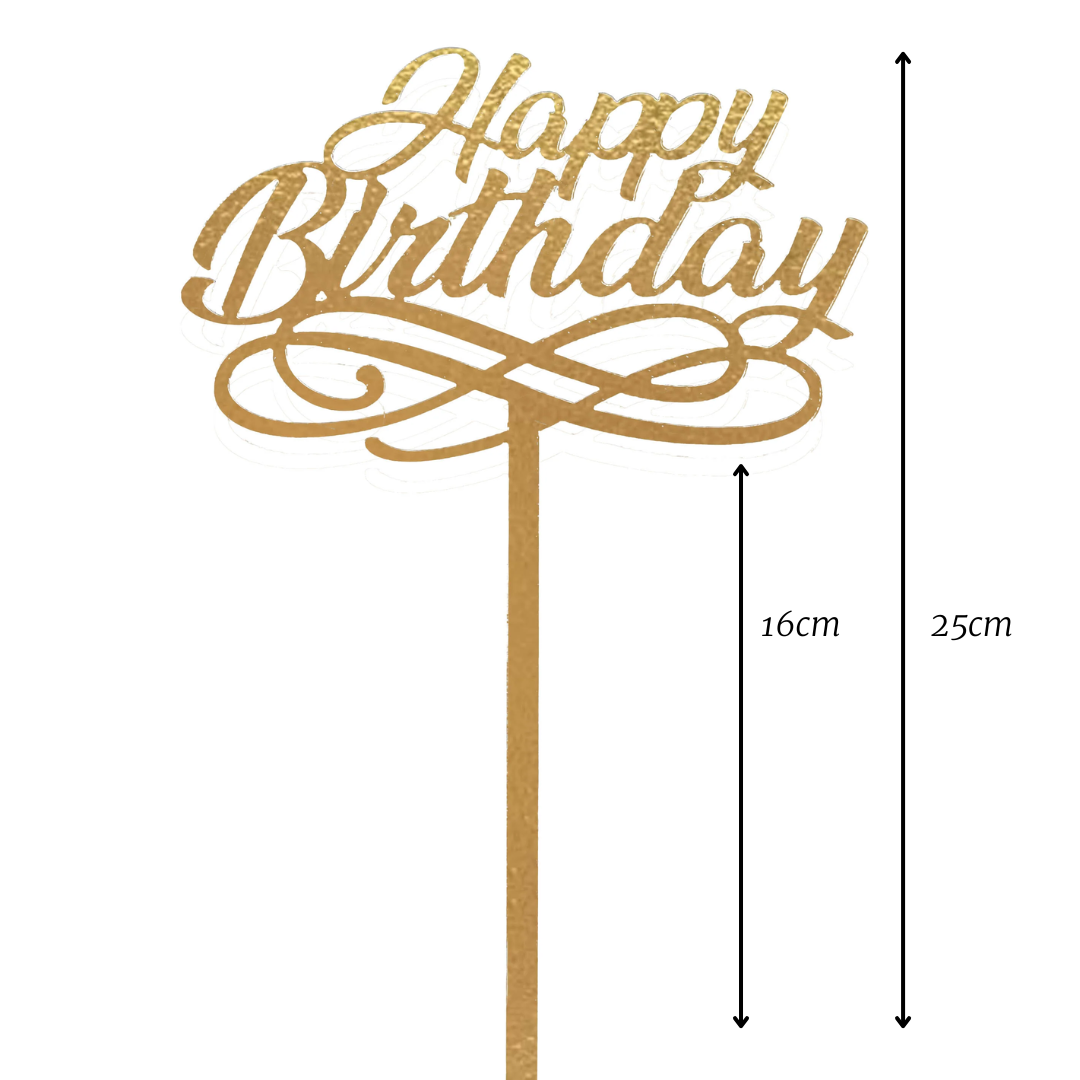 Happy Birthday Flower Bouquet Topper