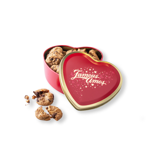 Famous Amos Small Heart Tin