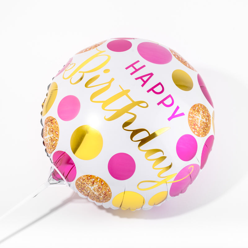 "Happy Birthday" Spotted Balloon